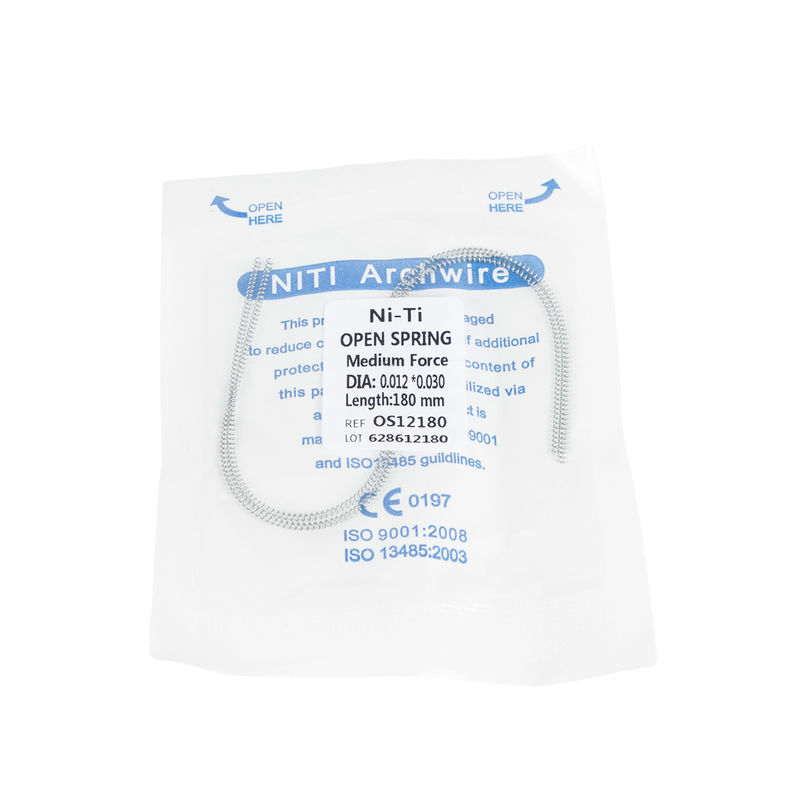 Flexible Sizing Metal Open Coil Spring for Orthodontic Treatment Fits Most Brackets