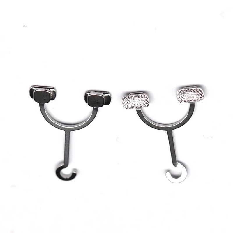 Orthodontic instruments Orthodontics accessories bondable Y type dental crimpable hook clamp Pack 10pcs each pack Long and short
