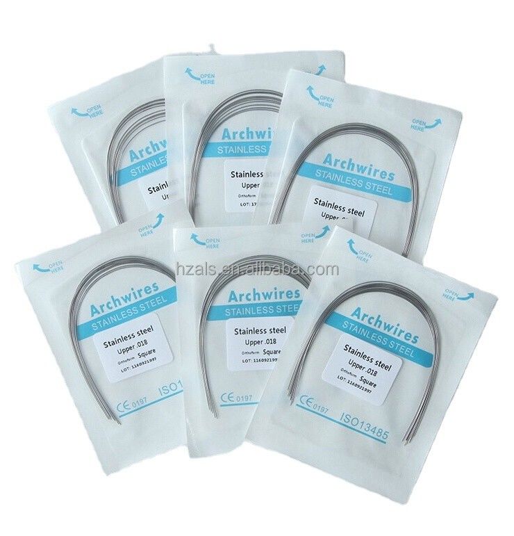 Dental Areal Orthodontic Arch Wires Round Rectangular Stainless Steel Wires for Perfect Alignment
