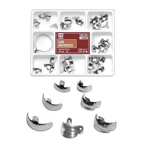 12pcs/kit TOP BM Dental Lug Matrices Matrix Bands Medium with Ledge 0.05mm For PROFESSIONAL DENTAL Procedures and Professional