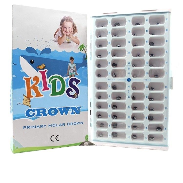 Good Preformed Primary Molar Temporary Kit Stainless Steel Metal Material Dental Kids Crown 48sizes Shelf Life 2 years