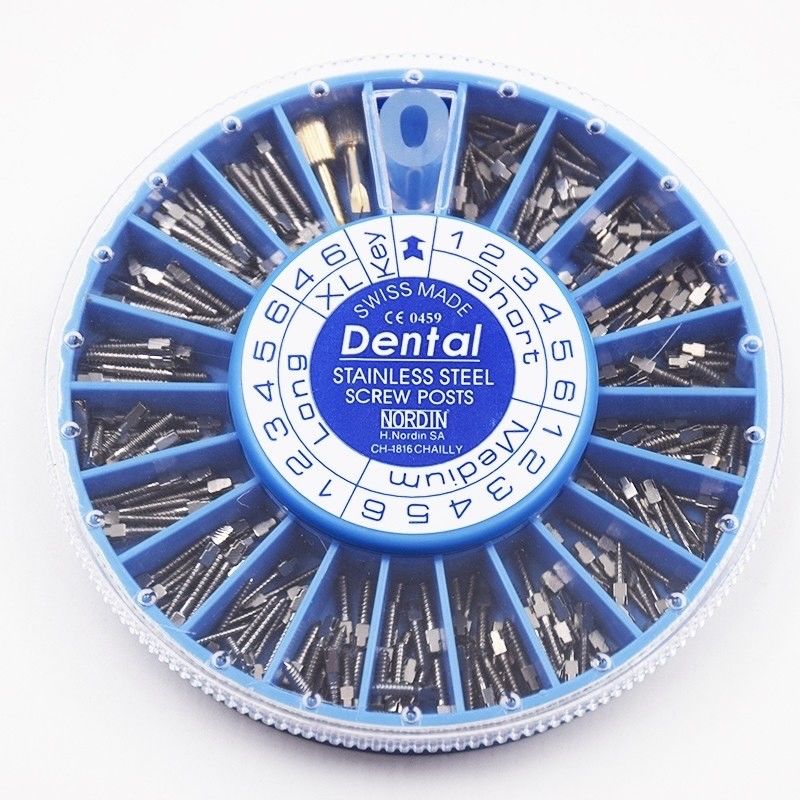 Stainless Steel Titanium Orthodontic Accessory Dental Gold Plated Screw Posts Refill Kit