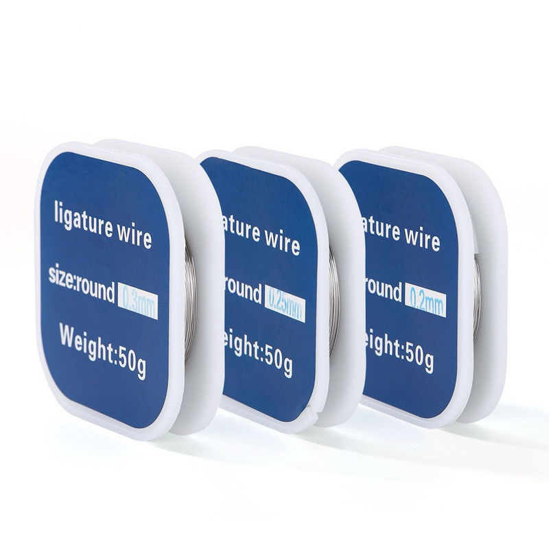 Class II Dental Surgical Orthodontic Ligature Wire 0.2mm 0.25mm 0.3mm Round Stainless Steel