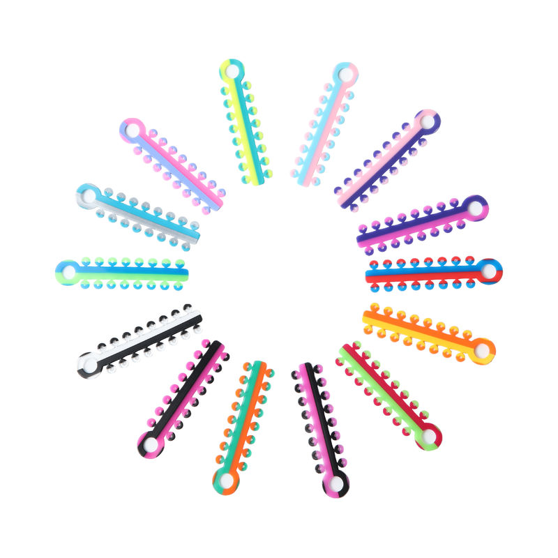 Bicolor Ligature Tie 20sticks/pk | 20 Dual-Tone Elastic Orthodontic Ties for Braces | Secure & Stylish Alignment