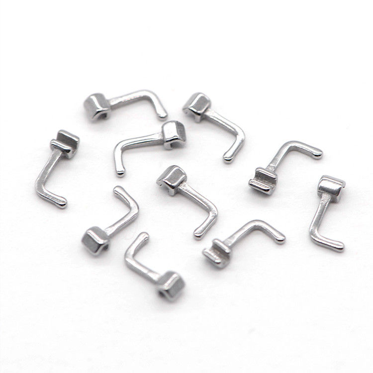 Crimpable Hook with 90 Degree Bending Left Right 10x1 Orthodontic Tool