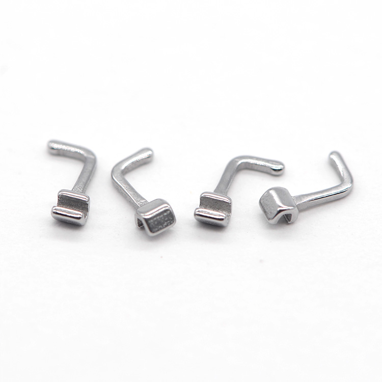 Crimpable Orthodontic Hook with 90 Degree Bending Left and Right Configuration 10 pcs/pk for Elastic Chains