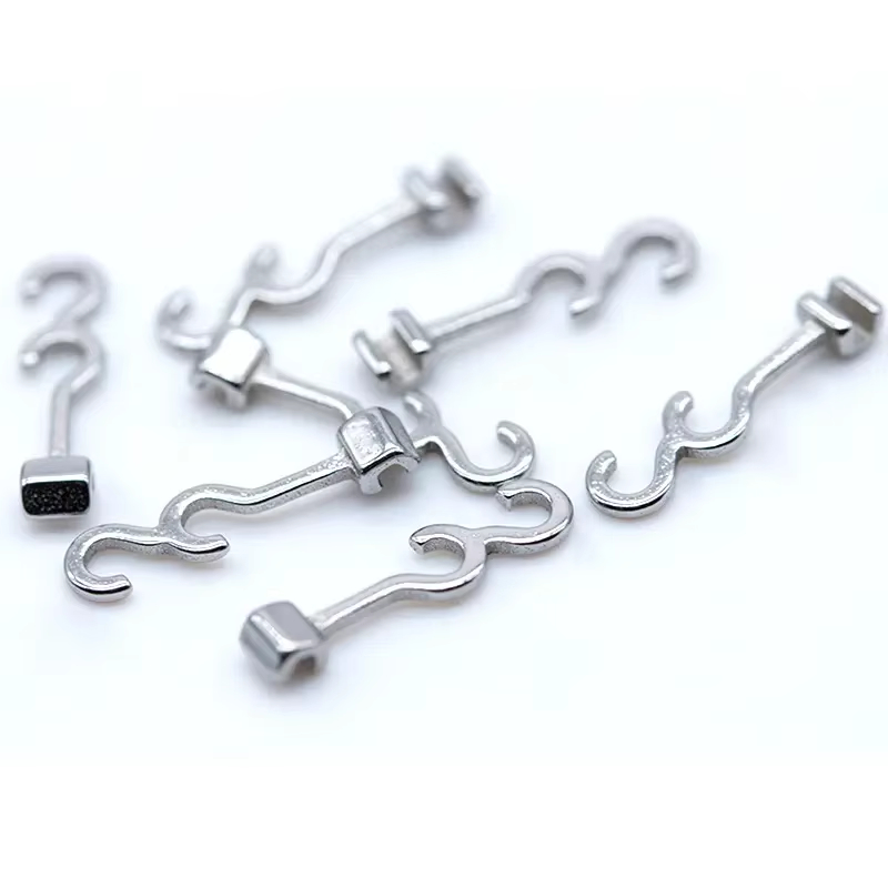 Long Curved Crimpable Hook Left Right 10 pcs/pk 7mm Common 4.5mm 5.3mm