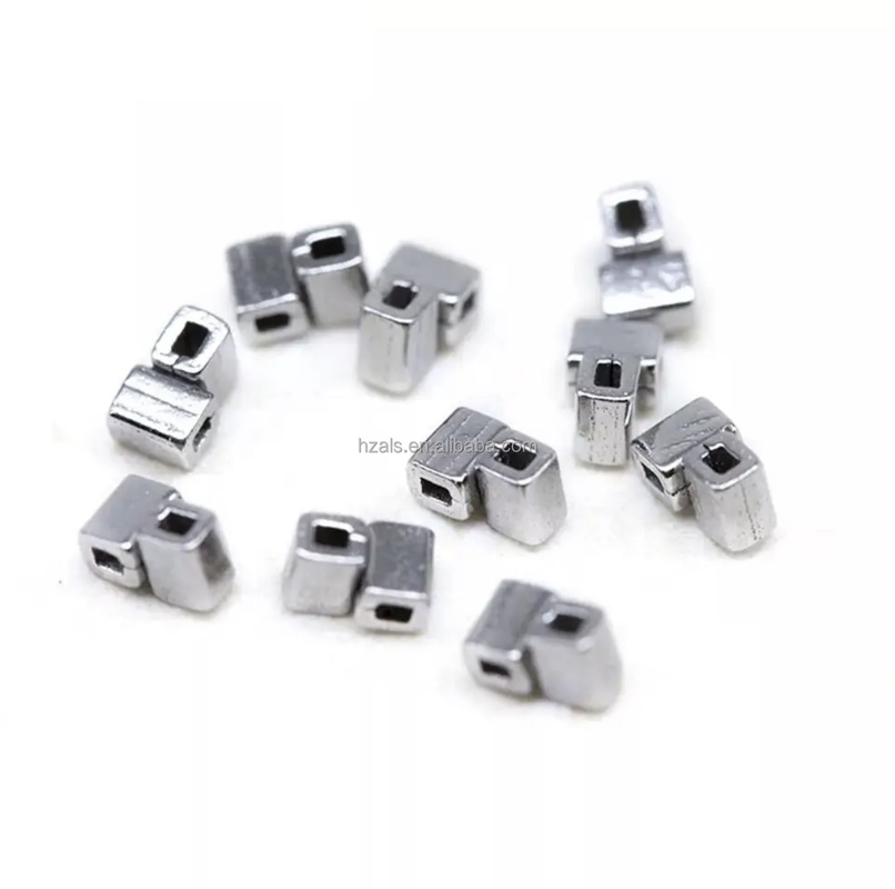 Medical Stainless Steel Crimpable Cross Tubes 10 pcs/pk High Temperature Resistant for Orthodontic Applications