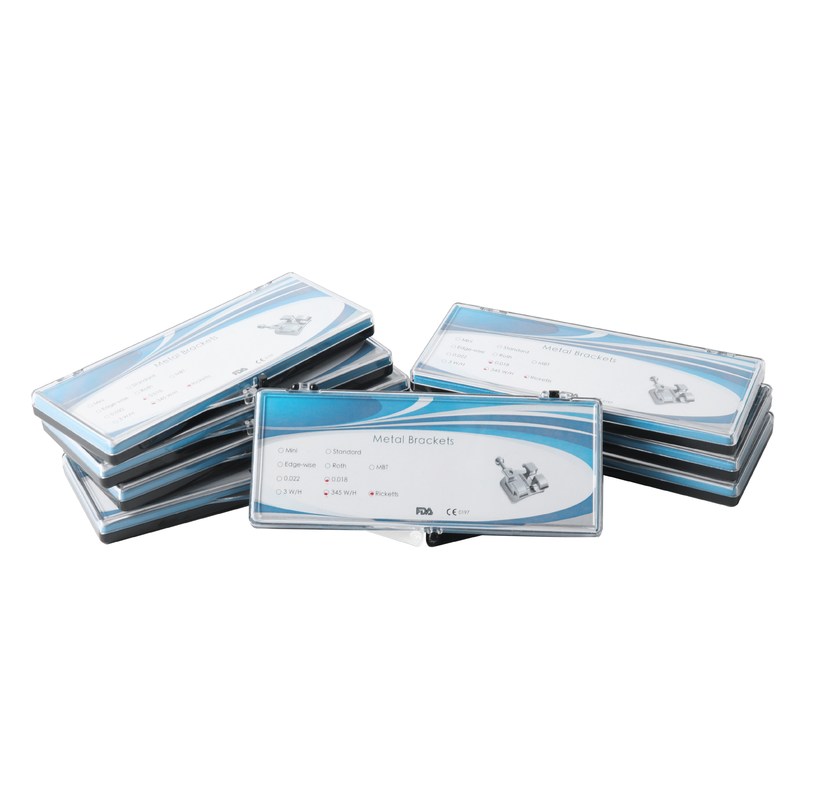 CNC Ricketts Bracket Type Mini Standard 0.022 0.018 No Hook 3 WH 345 WH Laser Mark No Laser Mark Orthodontic Dental Appliance