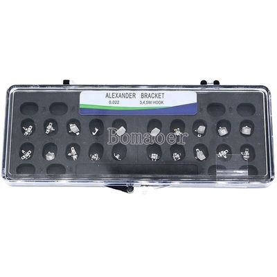 2023 Diş Ortodontiği Alexander Bracket Brace 0.022/0.018 estetik geliştirme için gelişmiş metalden yapılmış yuva