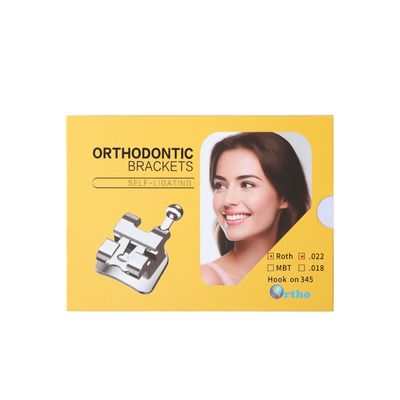 Kendini Bağlayan Metal Ortodontik Bracket Roth Braces 0.022 0.018