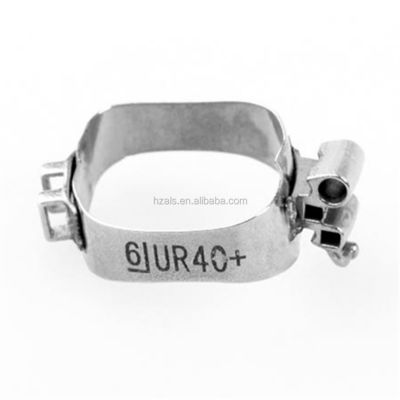Saldırılmış U2L1 Ortho Pre Molar Band Braces, Bocal Tubes ve Lingual Cleat Sheath ile