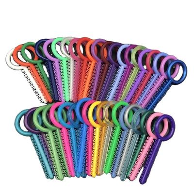 Renkli Diş Ortodonti Braces Elastik Bağlama Kravatları Çubuklar Elastomerik